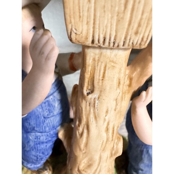 Home Interiors Denim Days 1985 #8888 Boy, Girl, Dog, Birds, Bird House summer - Picture 16 of 16